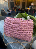 Sac Capri rose pale et doré