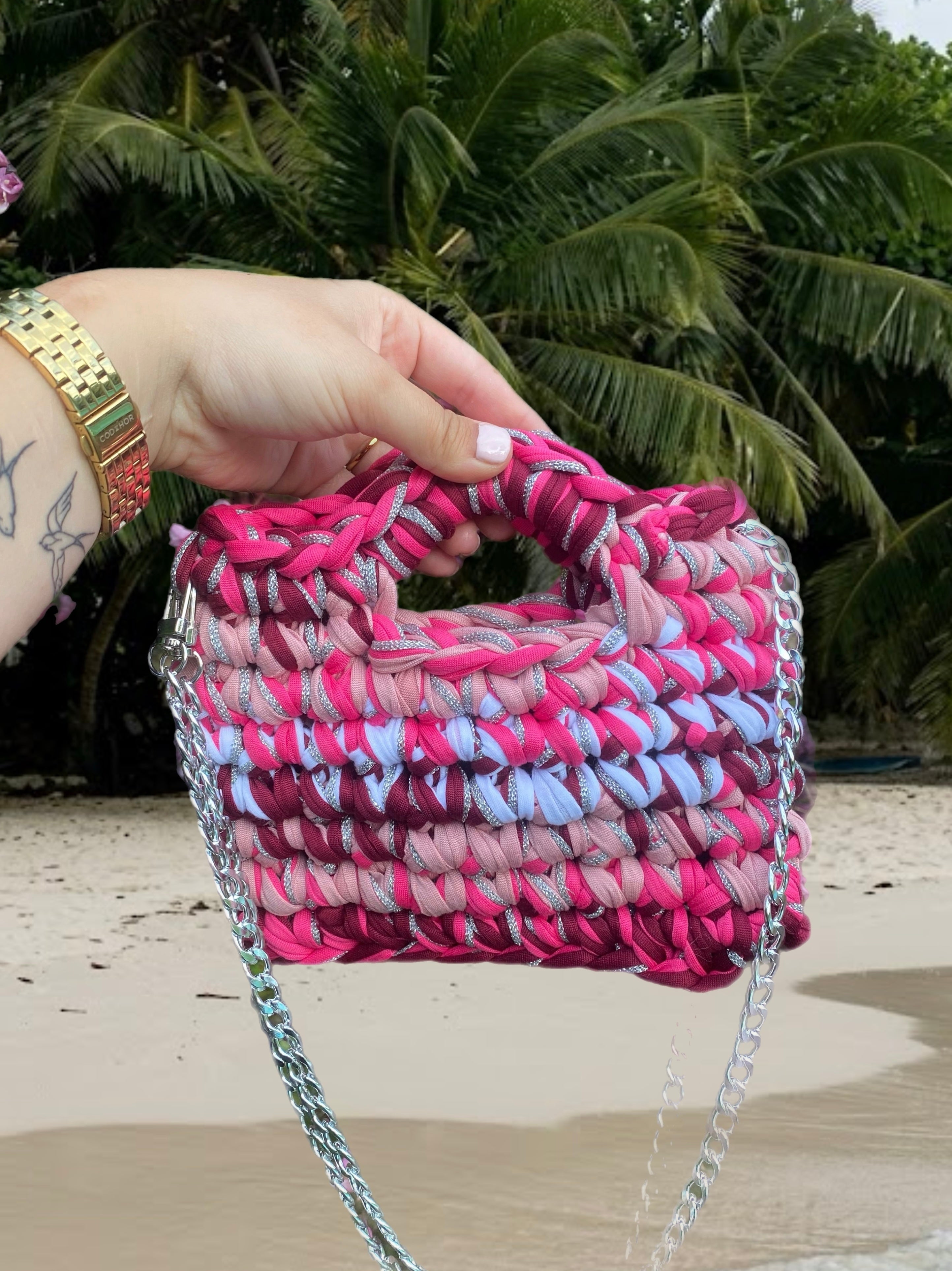 Sac Capri Édition Floral – Sac crochet fleuri fait main