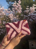 Pochette en crochet fait main pour protections de livre