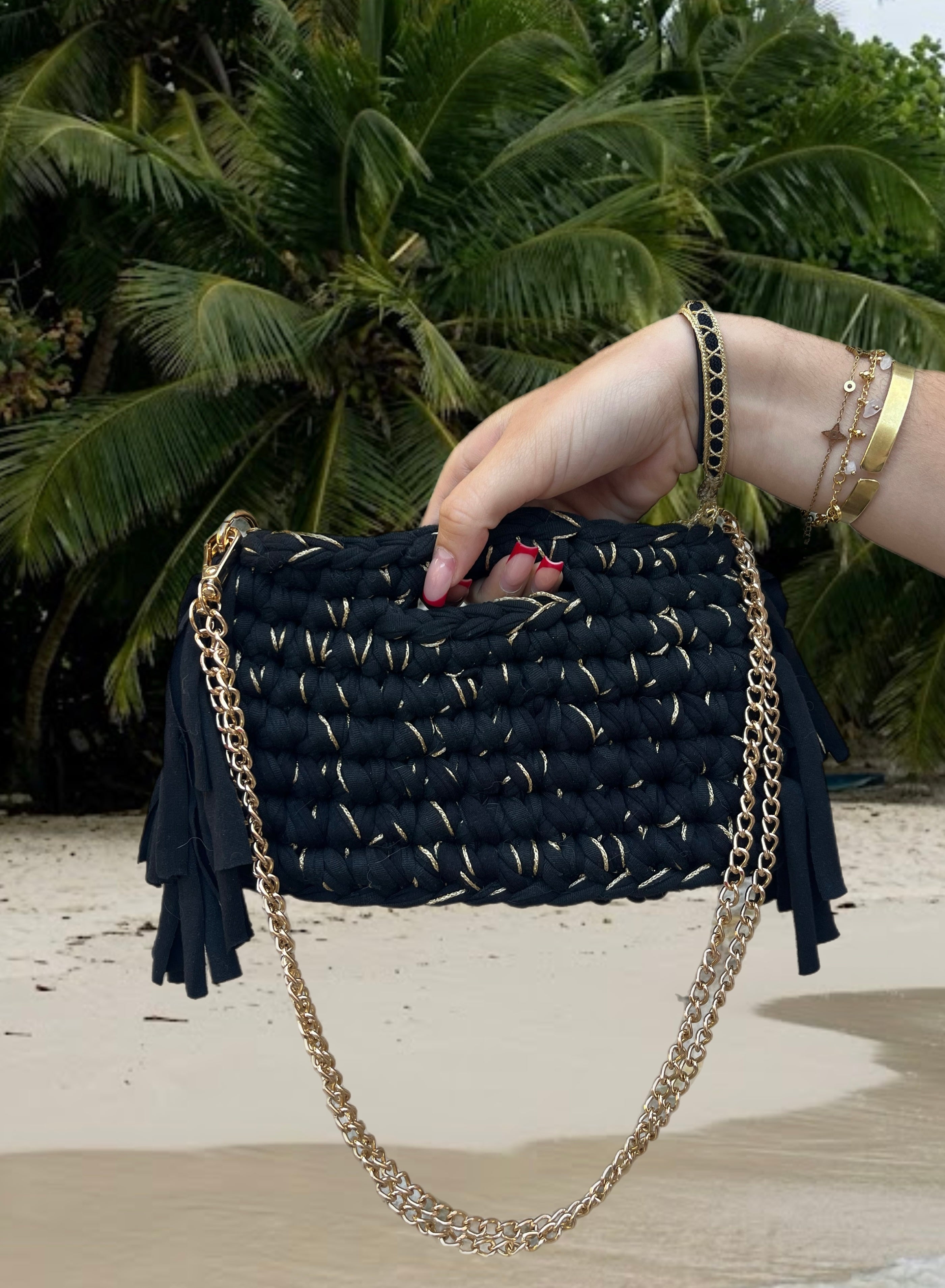 Sac Palma noir et doré