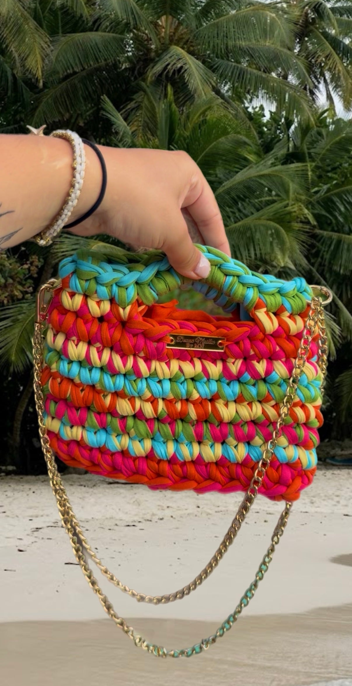 Sac Capri Bleu, vert, jaune, rose et orange