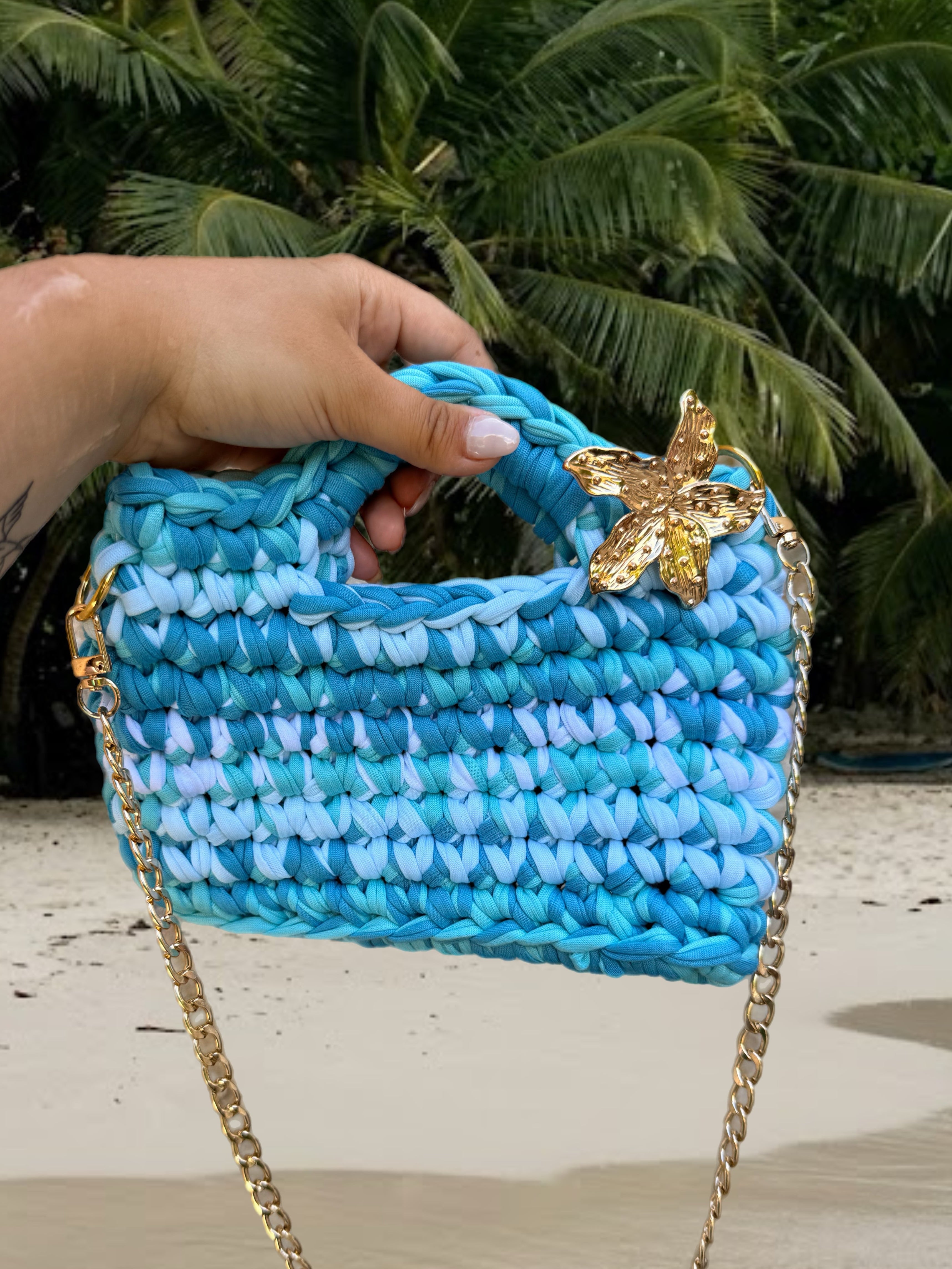 Sac Capri bleu lagon