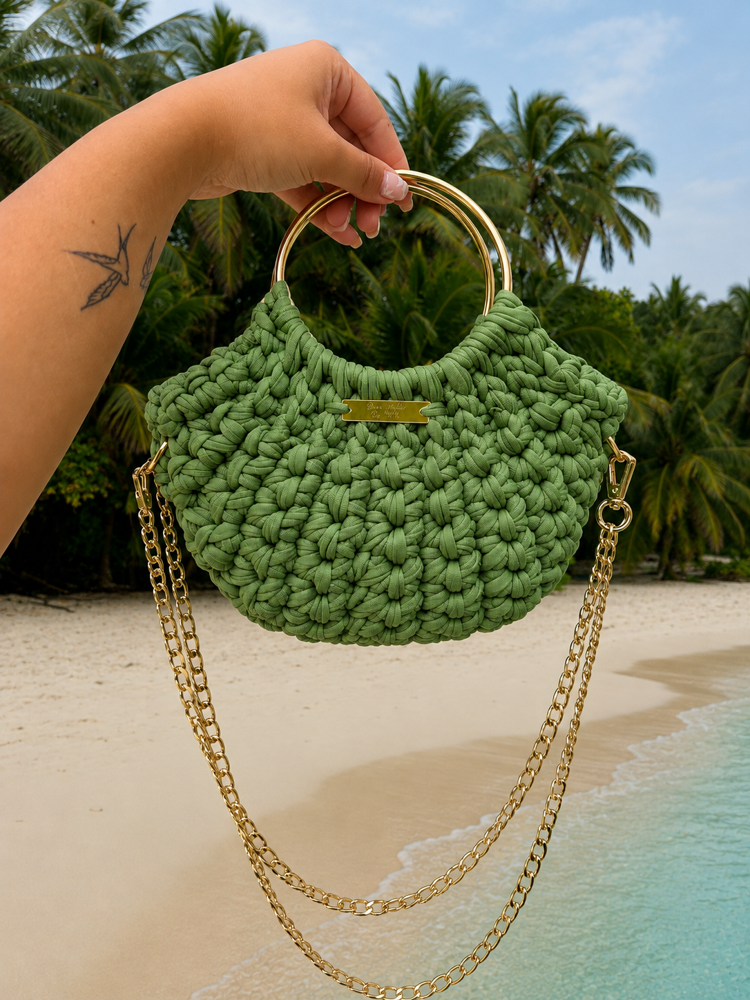Sac Georgina vert kaki