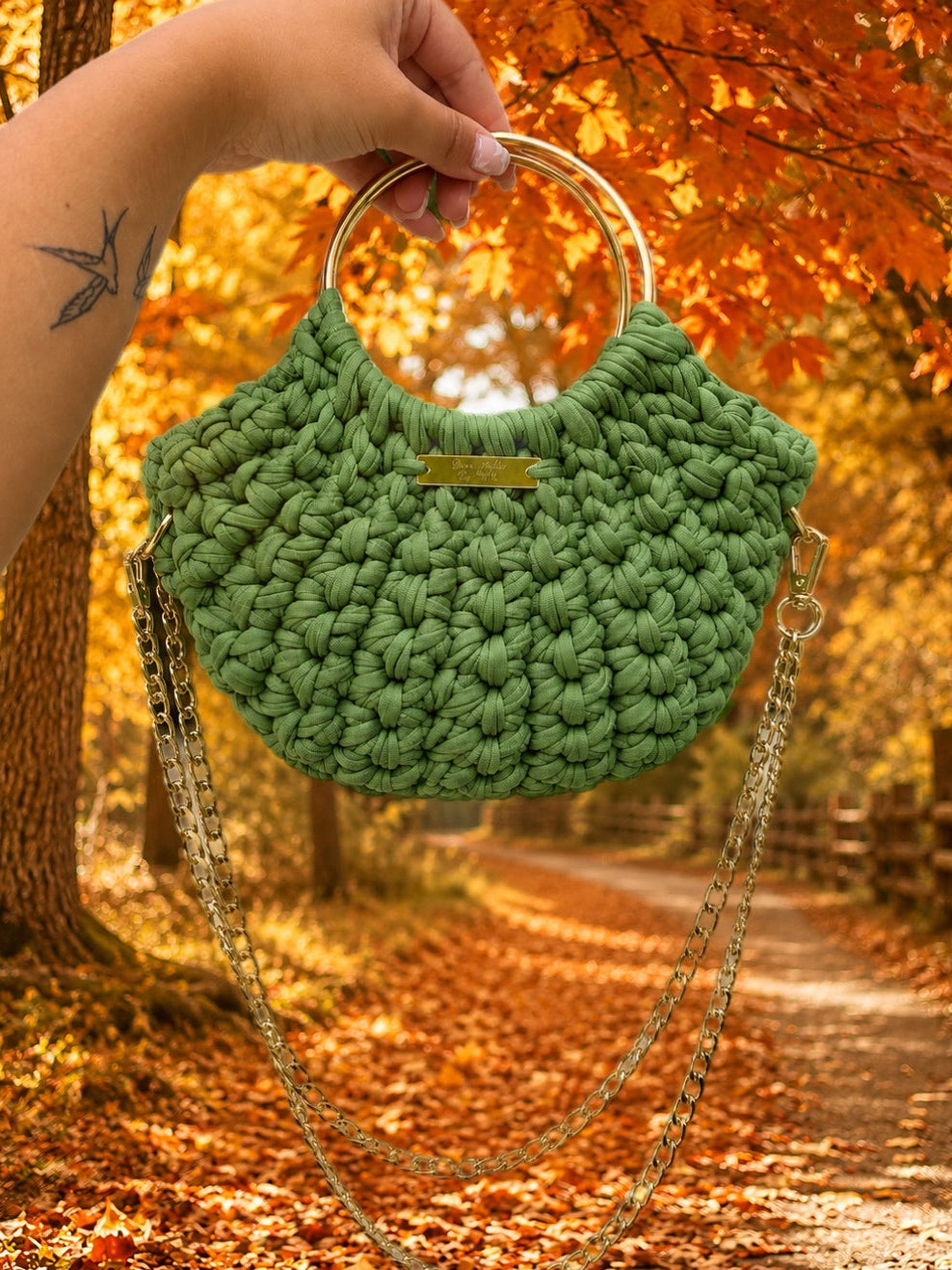 Sac Georgina vert kaki