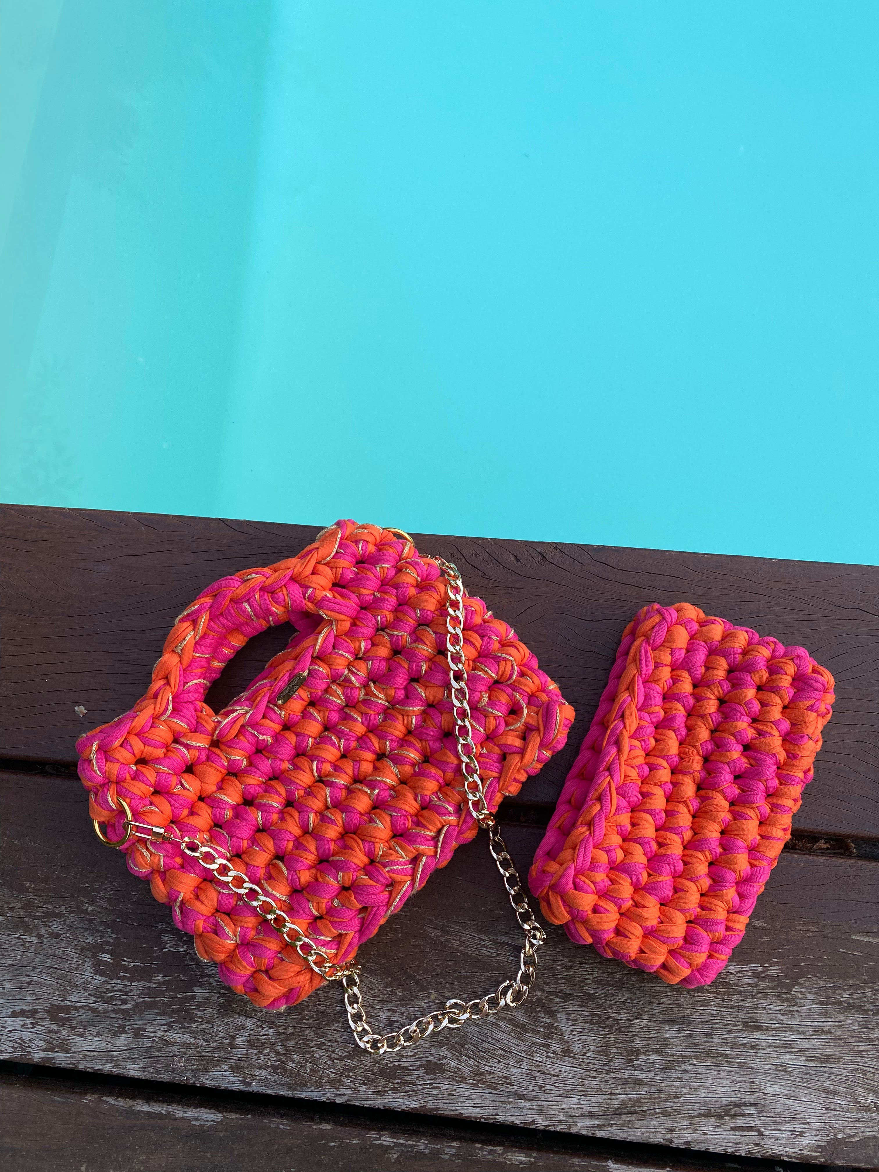 Sac Capri personnalisable + pochette assortie