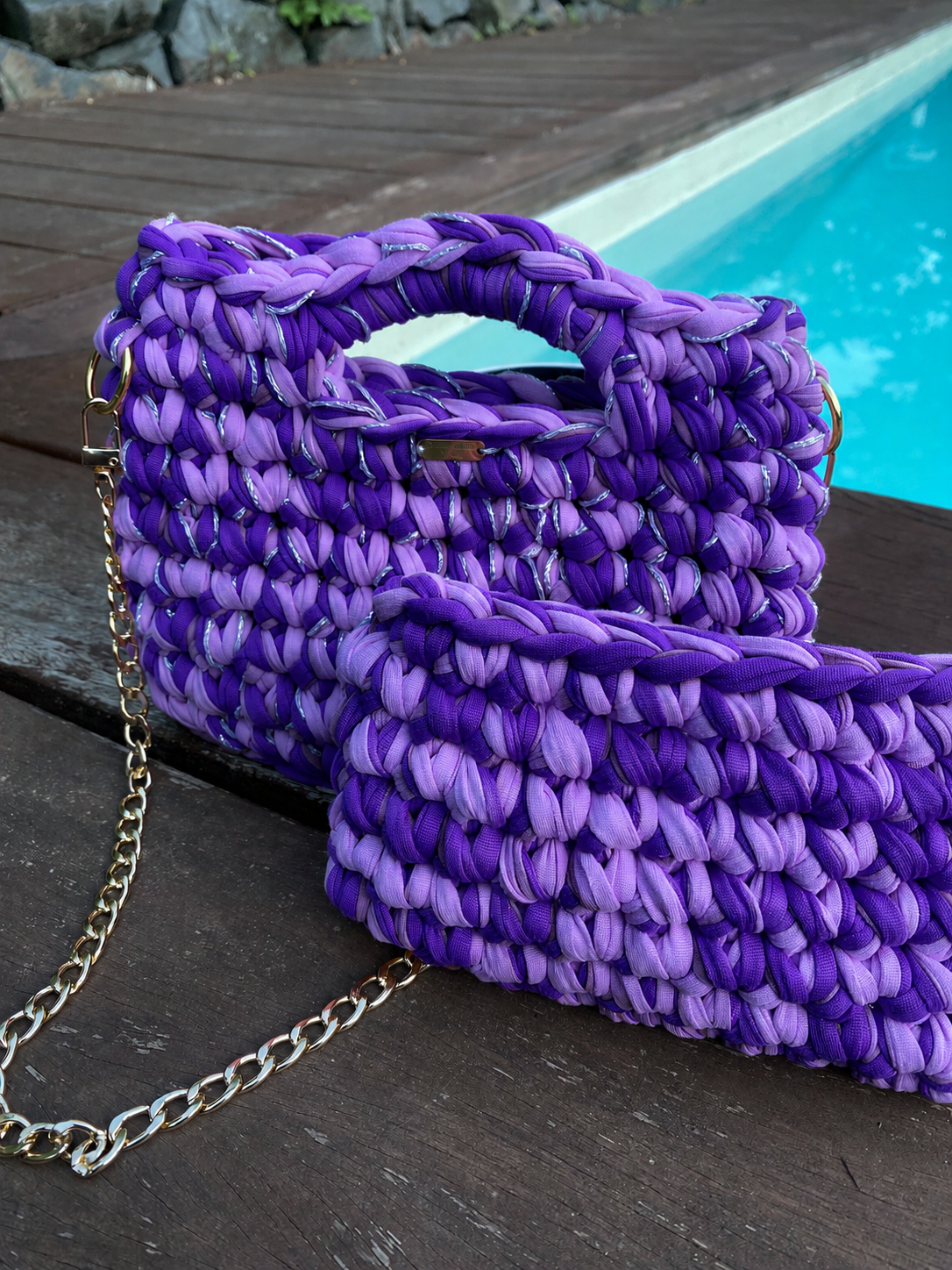 Sac Capri personnalisable + pochette assortie